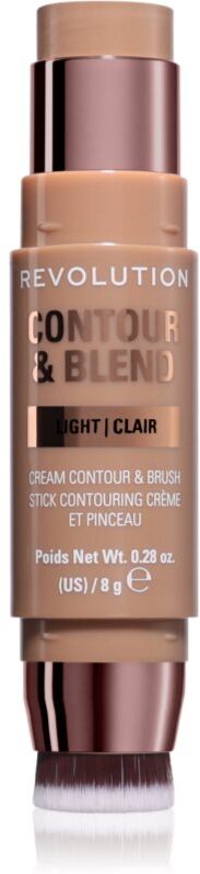 Revolution Contour & Blend Stick stick contouring avec un pinceau teinte Light 8 g