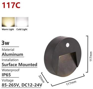 Inspired Finds SANDIY Outdoor Motion Sensor Wall Light Waterproof LED Stair & Garden Sconce (110220V) sensor Light 117c 12 24v Warm Light