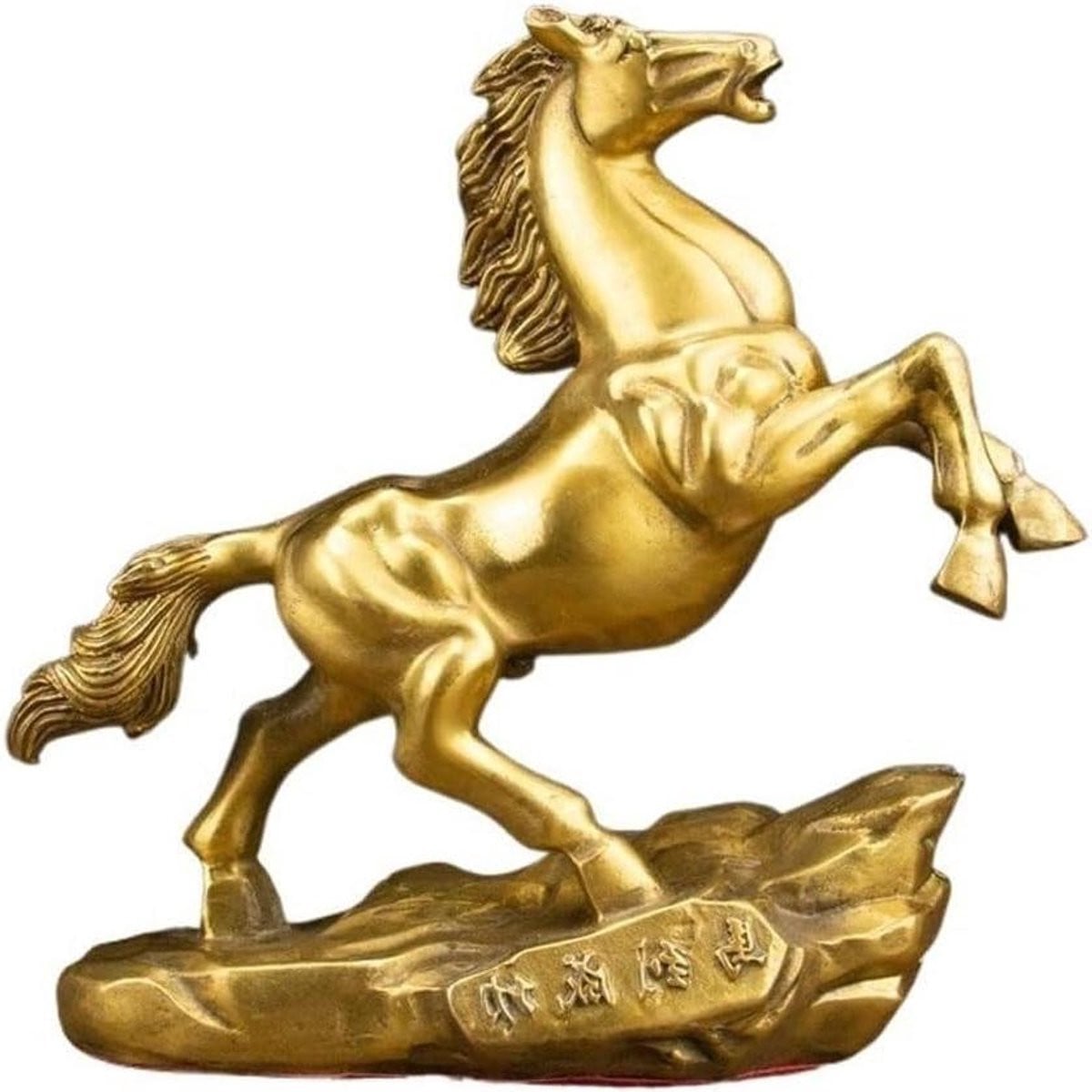 Bronzen Paard Standbeeld - Koperen Sculptuur voor Huisdecoratie - Hoogte: 36 cm - Brons