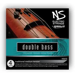 D'Addario Set di Bassi Tradizionale E (4x, E-Bass, Kontrabass), Saiten