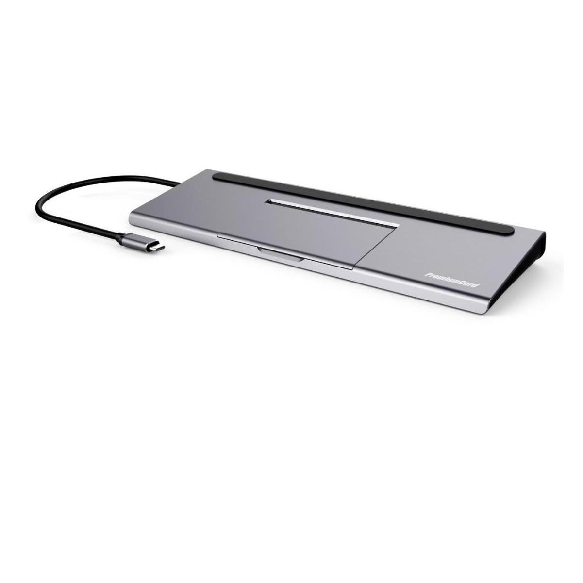 PremiumCord USB-C MST dock se stojanem na telefon (USB-C, 11 Ports) (KU31DOCK13)