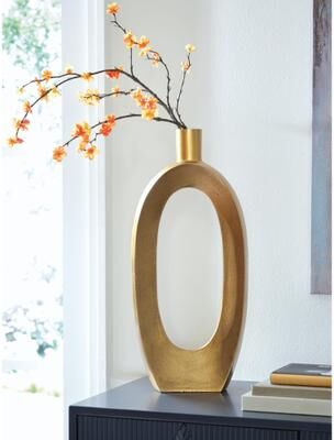 Signature Design by Ashley Lawtonville Antique Gold Vase