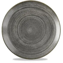 Churchill Stonecast Raw Black Teller Flach Coup 16.5cm Stonecast
