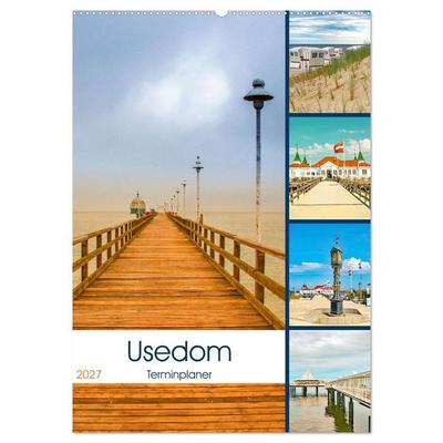 Usedom - Terminplaner (Wandkalender 2027 DIN A2 hoch), CALVENDO Monatskalender