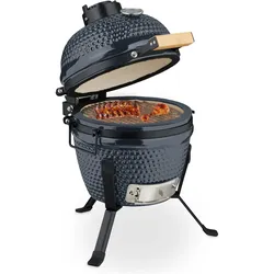 Relaxdays, Keramikgrill, Kamado-Grill (260 mm)