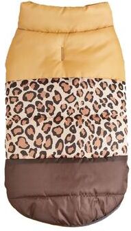 Uplift Essentials Winter Pet Coat For Dogs Warm Fleece Dog Jacket xl leopard Coffee