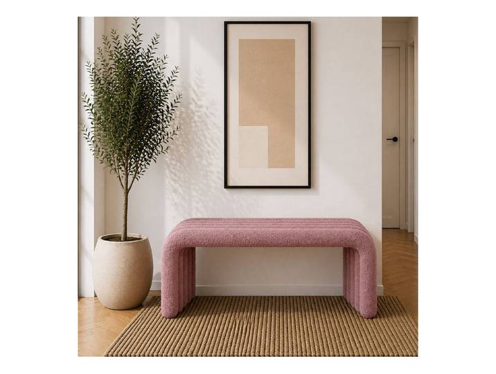 mukuhi Sitzbank SITZBANK BOUCLÉ DESIGN 100 cm – MODERN, WEICH, STATEMENT, Kaschmir-Optik