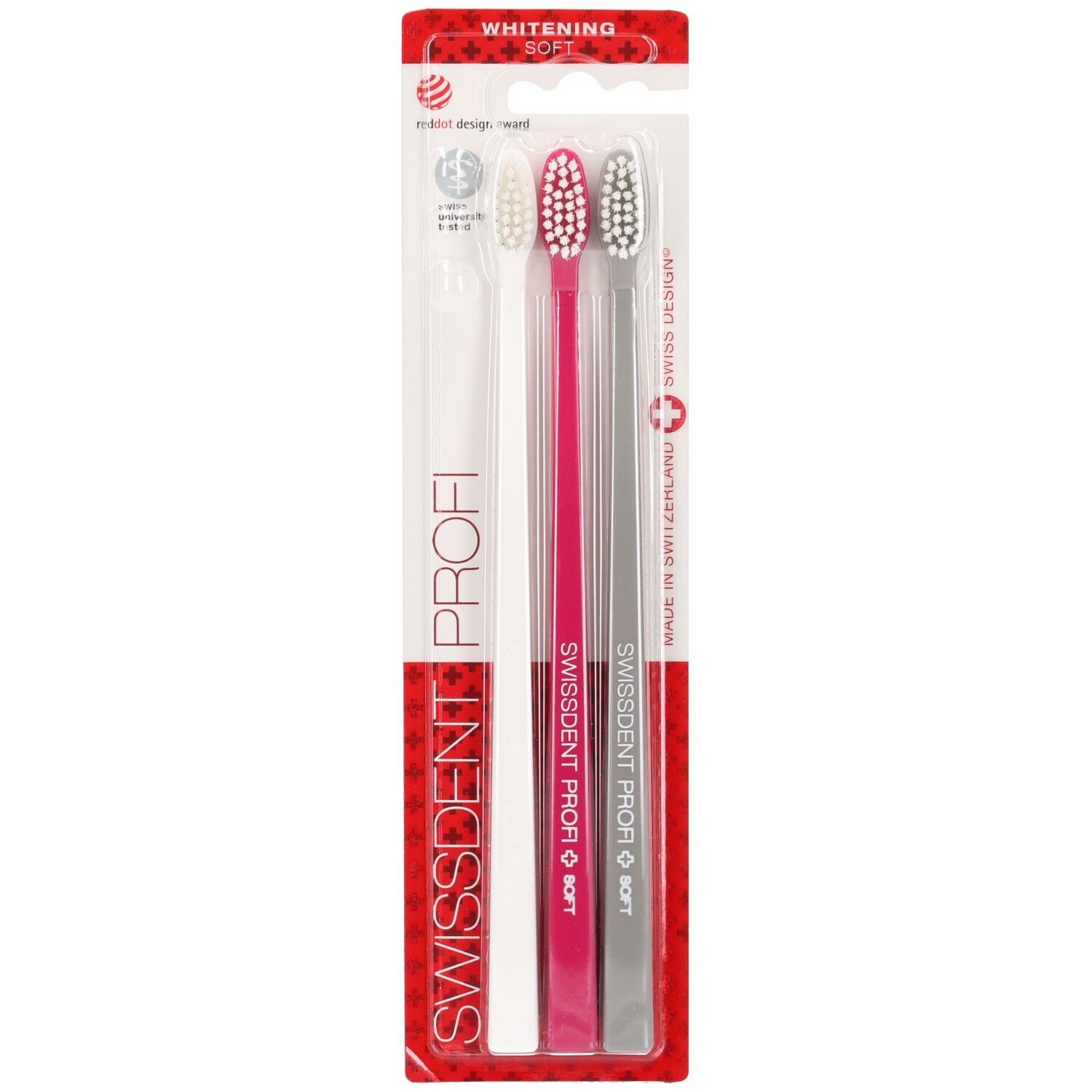Swissdent Whitening Montreux white, pink, grey 1st 1 St Zahnbürste