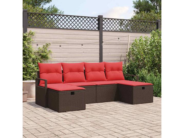 vidaXL Sofa Set 5 stk. Poly-Rattan
