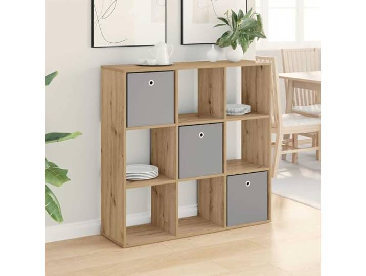RJPLMFV Anrichte Eiche 102 x 31 x 99,5 cm Robuste Holzkonstruktion, Griffe, Regale, Aufbewahrungsregale für Wohnzimmer