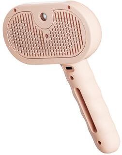 Happy Pet Pantry SteamGlow Pet Grooming Brush & Spray Comb For Dogs And Cats pink