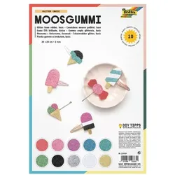 folia Glitter-Moosgummi in 10 Farben