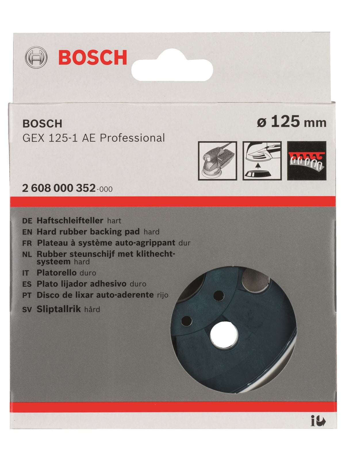 Bosch SLIBEPLADE HÅRD TIL GEX 125-1 AE