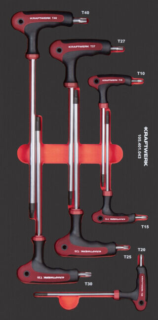 Kraftwerk PRO LINE EVA3 Tournevis T-Griff TX 20x40 7-pièces (105.401.043)