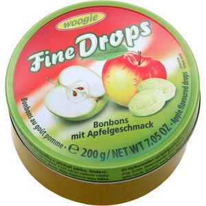 Woogie Fruchtbonbons Fine Drops Apfel, 200g