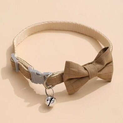Uplift Essentials "Dainty ""Petal Soft"" Bow Safety Collar khaki"