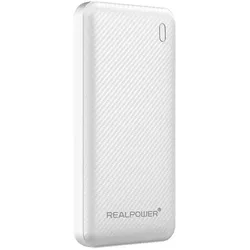 RealPower PB-10000 SSB,10.000mAh,Feststoffbatterie,weiss (10000 mAh, 22.50 W, 37 Wh), Powerbank, Weiss