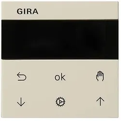 Gira, Zeitschaltuhr, S3000 Jal.- + Schaltuhr Display System 55 Cremeweiss