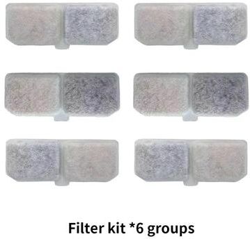 Uplift Essentials 3L Ultra Quiet Automatic Pet Water Fountain & Advanced Filtration System 6pcs Replacement Filter Set