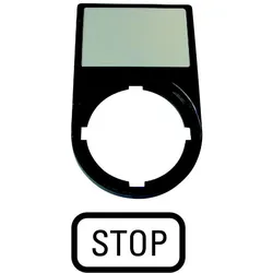Eaton 216494 Träger, + Schild, STOP M22S-ST-GB0  - 10 Stück