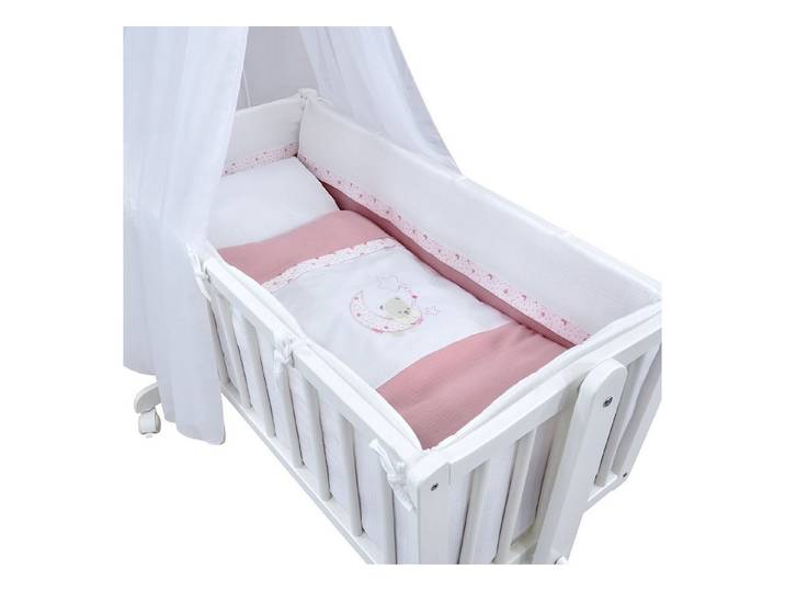 Baby-Delux Babybettwäsche Baby Wiegenset, Textilien, 6 teilig, Wiegenset 6-tlg. für Babywiege 90x40 (ohne Wiege) verschiedene Designs