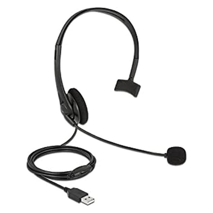 Delock Mono Headset (Kabelgebunden, USB-A) (27177)