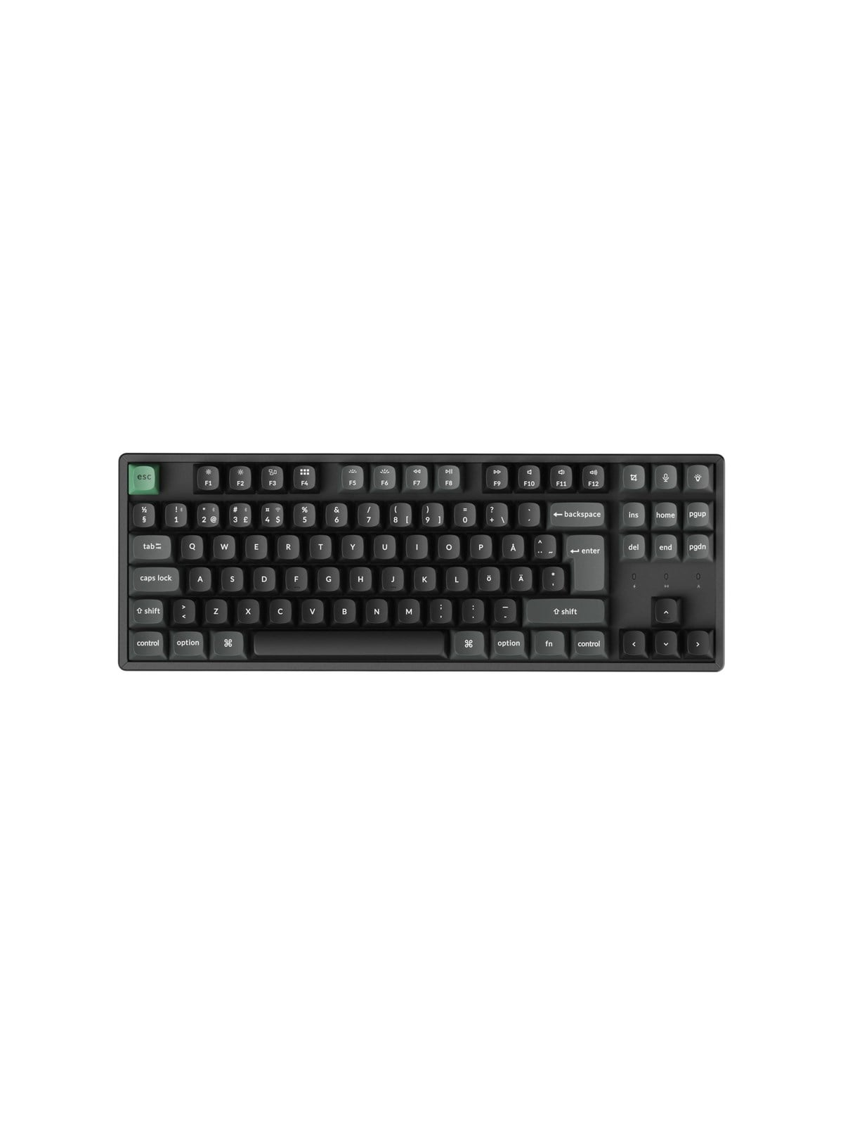 Keychron K8 Ultra 80% 8K Keychron Apex Brown - Gaming Tastatur (TKL) - 80% - Nordic ISO - Schwarz