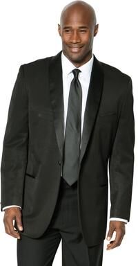 Men's Big & Tall KS Signature Tuxedo Jacket by KS Signature in Black (Size 58)