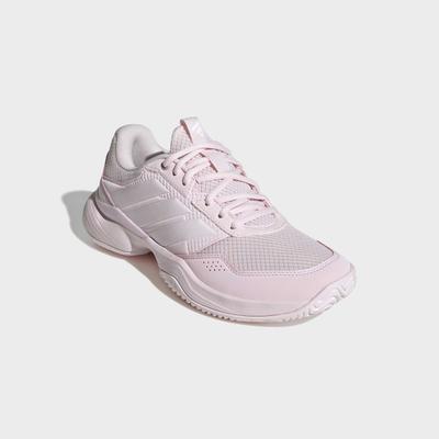 Tennisschuh ADIDAS PERFORMANCE "GAMECOURT 3, ALLE PLÄTZE", Damen, Gr. 41, rosa (distilled pink, distilled pink, ftwr weiß), Synthetik, Textil, Schuhe, für Allcourt, Hard-Court, Multi-Court