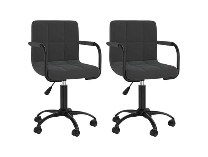 Fisinber 2er Set Esszimmerstühle Drehbar Höhenverstellbar Rollen Samt Höhenverstellbare Polsterstühle mit 360-Grad-Drehung und Rollen für Arbeitszimmer, Schminktisch oder Küche.