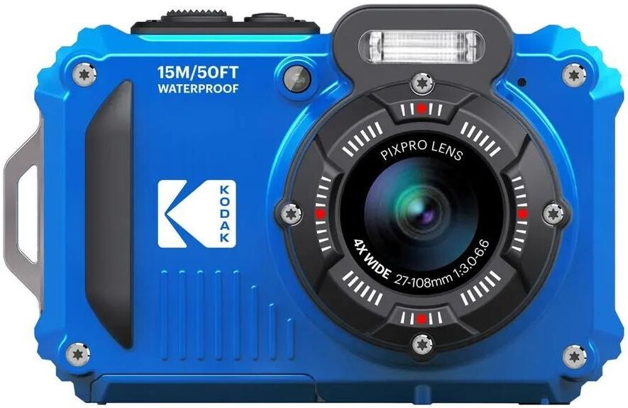 Kodak Kompaktkamera "PixPro WPZ2", blau, B:9,5cm H:6,3cm T:2,5cm, Fotokameras, Kompaktkamera blau Einheitsgröße