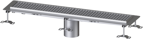 Kessel Ferrofix Kastenrinne 6015100 Edelstahl, 158x1042x55mm, Auslauf senkrecht