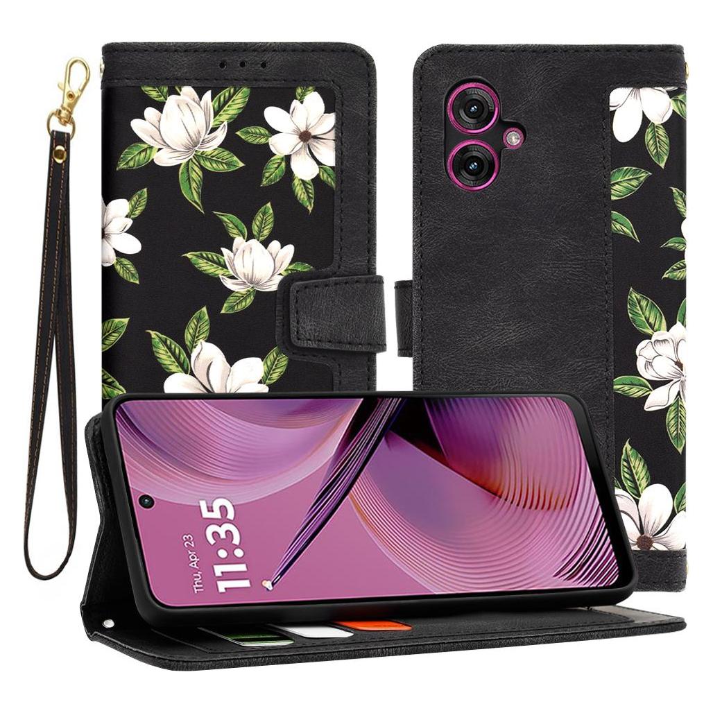 Techsuit - FlipCraft - Motorola Moto G55 - Flowers of the Dawn (Motorola Moto G55) (56362130)