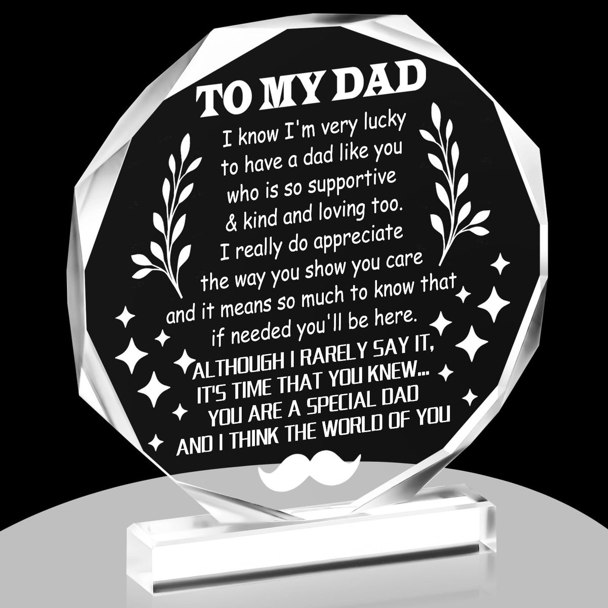 Acryl Plaquette For My Father - Uniek waarderingscadeau voor vader, 12 x 12 cm