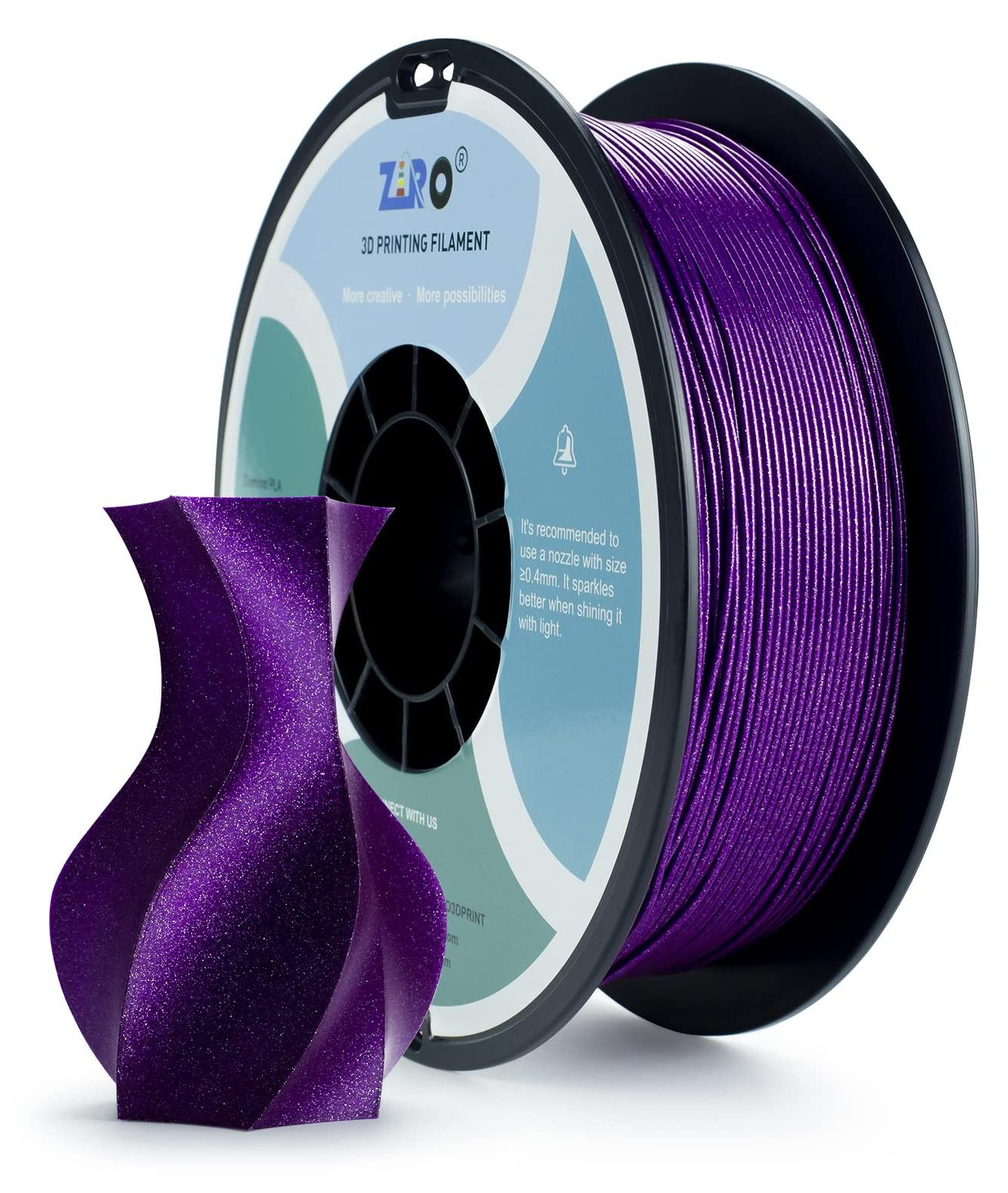 Selius PLA Glitter Filament 1.75mm, 1kg Spool