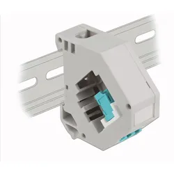 Delock Hutschienenadapter mit Keystone LC Duplex Buchse zu LC Duplex Buchse aqua