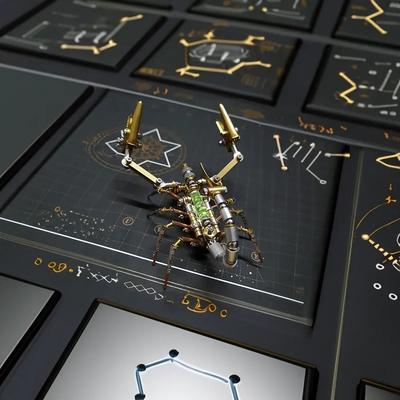 Uplift Essentials Cyberpunk DIY Mechanical Spider Metal 3D Puzzle Kit scorpion A