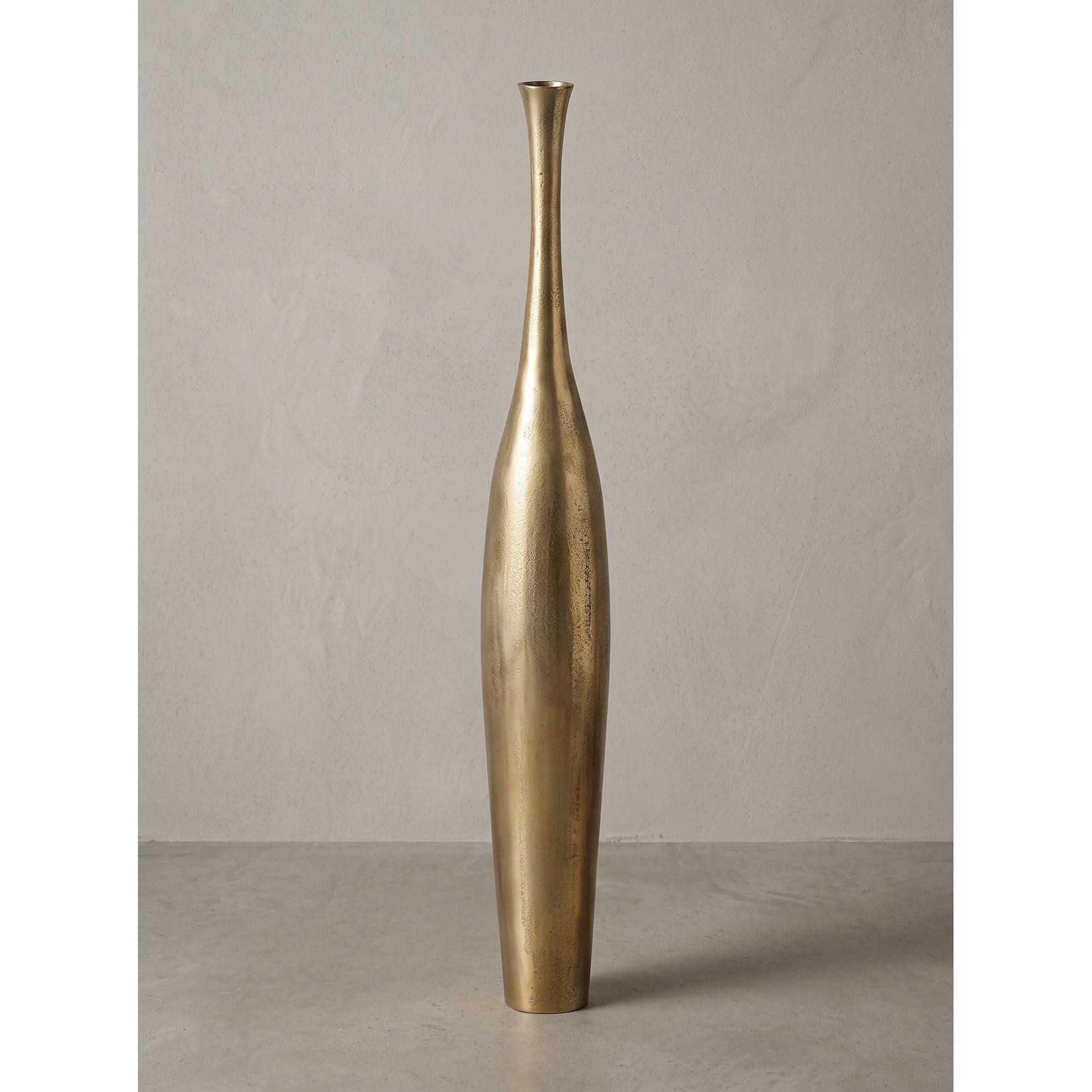 Bodenvase Aluminium Gold Ø 13x75 cm - EBRO Kadima Design