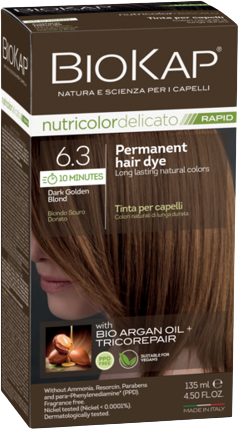 Biokap Nutricolor Delicato Rapid Hair Dye R6.3 Dark Golden Blonde