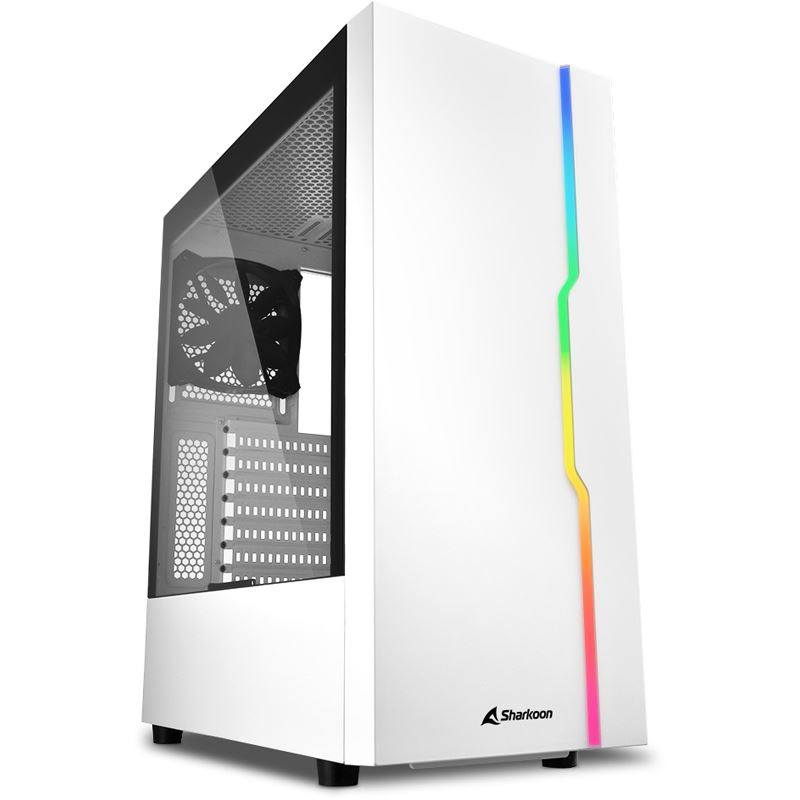 Sharkoon RGB Slider Midi Tower ohne Netzteil weiss