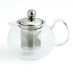 Quid Serenia Teekanne Glas-Edelstahl-Filter 0,55l Transparent