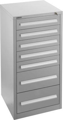 Schäfer Shop Select Schubladenschrank SF 70, 7 Schübe, weißaluminium RAL 9006 weißaluminium RAL 9006
