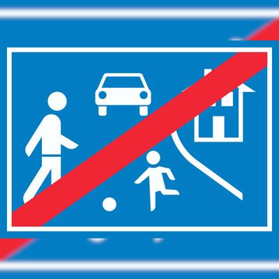 HB-Druck Spielstraße Ende Schild A0 (841x1189mm)