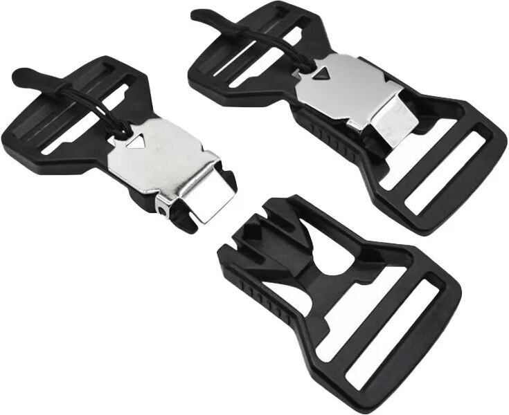 INF 2er-Set Magnetische Schnallen Silber – Schnellverschluss für taktische Rucksäcke und mehr model 2