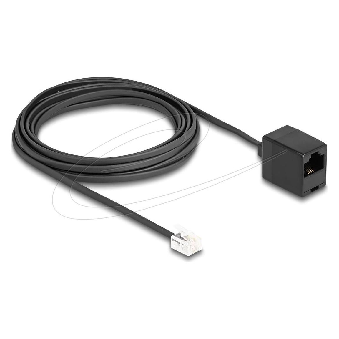 Delock Telefonkabel RJ11 Stecker zu RJ45 Buchse schwarz 5 m (88095)