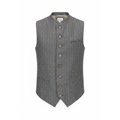 Trachtenweste NÜBLER "Trachtenweste Marius", Herren, Gr. 54, grau, Obermaterial: 100% Polyester PES. 100% Polyester PES., Westen