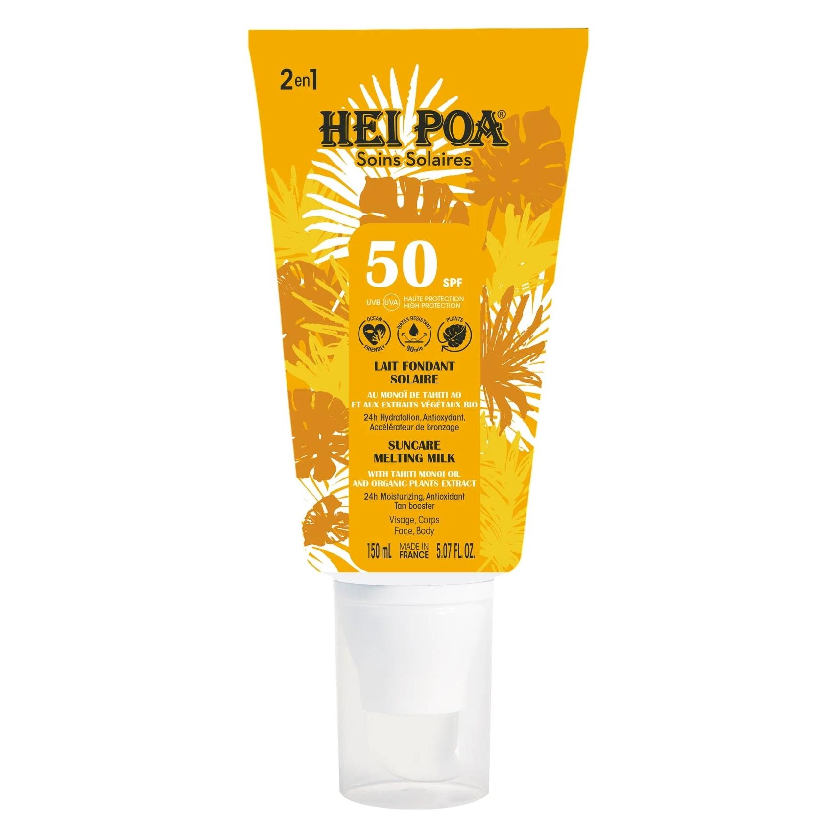Hei Poa Schmelzende Sonnenmilch (SPF 50+, 150 ml) (HPSSLF50)