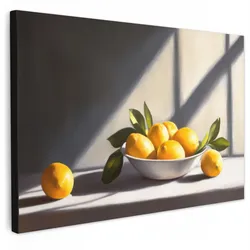 LEINWANDBILD Zitronen - Stilleben - Gelb Wanddeko 90x60 cm