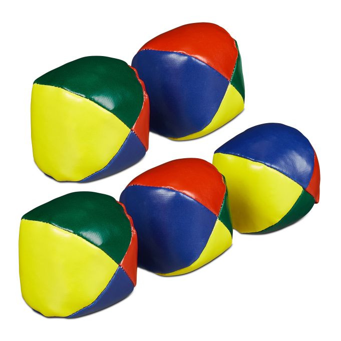Relaxdays Jongleerballen set van 20 stuks, meerkleurig plastic