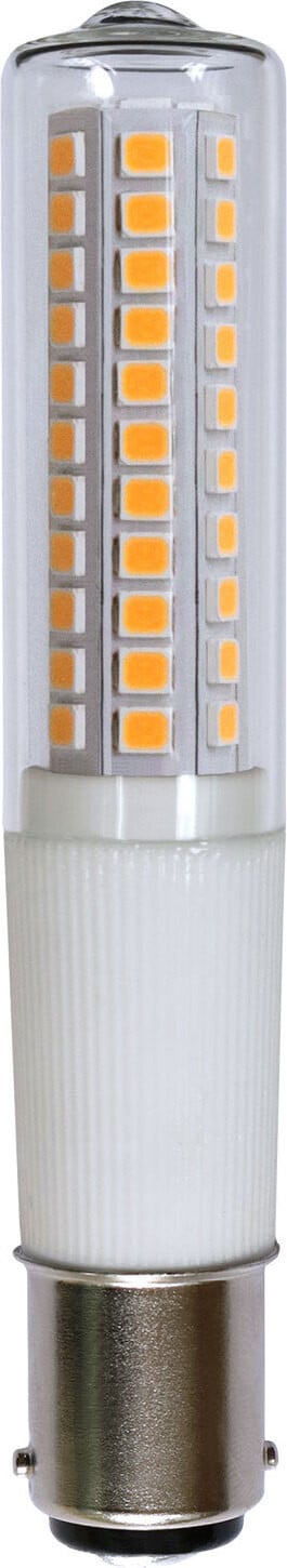 NCC-Licht LED-lamp T18 Buisvormig 8W (65W) B15d Fitting Helder Glas Warm Wit 3000K Dimbaar